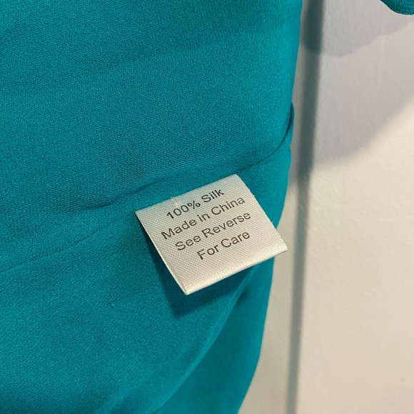 Parker Turquoise 100% Silk XS Dress NWT See Description / Photos - Picture 9 of 16